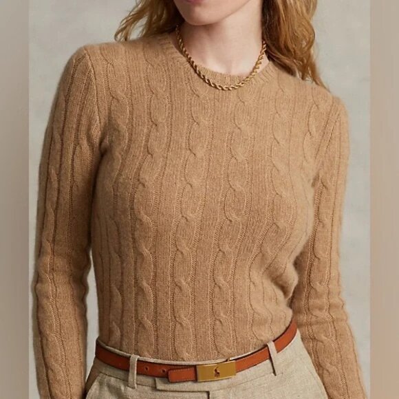 J. Crew Cashmere Cable-knit Sweater Camel - Picture 8 of 8